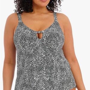 Elomi Pebble Cove black and white tankini size 14